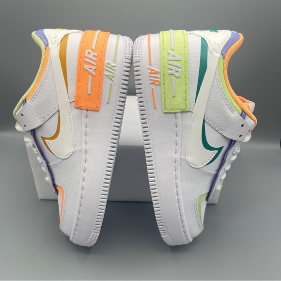 Nike AIR FORCE 1 SHADOW CASUAL SHOES MULTI-COLOR/ WHITE/WOMEN - Picture 12 of 16